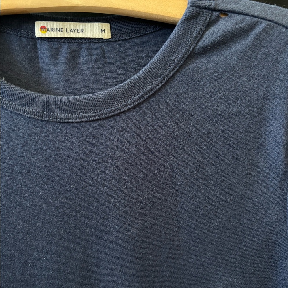 Marine Layer Short Sleeve Tee in Navy Blue - Picture 3 of 6